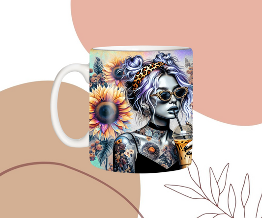 Tasse femme fleurs de tournesol 🌻