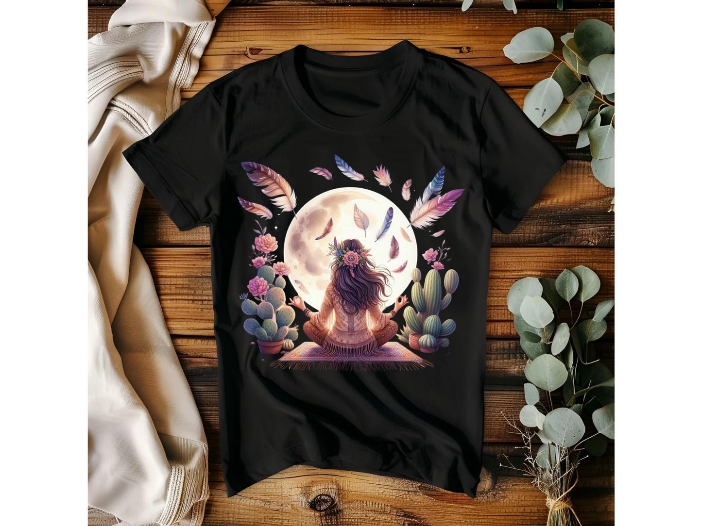 T-shirt femme plumes 🪴