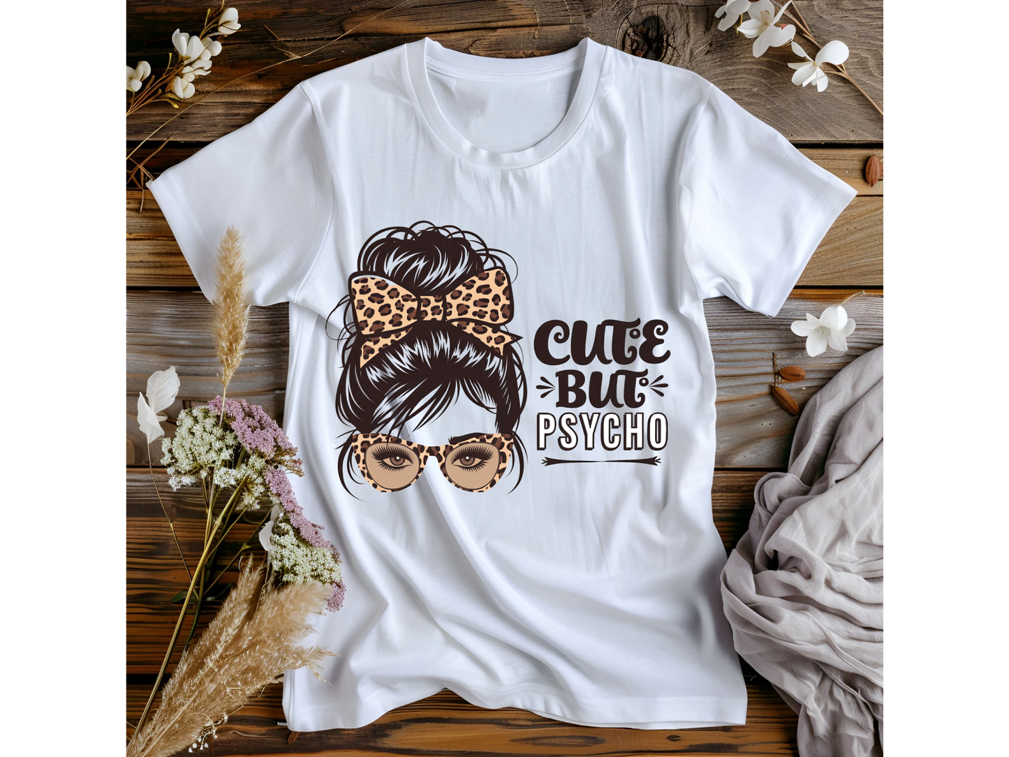 T-shirt femme « mignon mais psychopathe »🪴