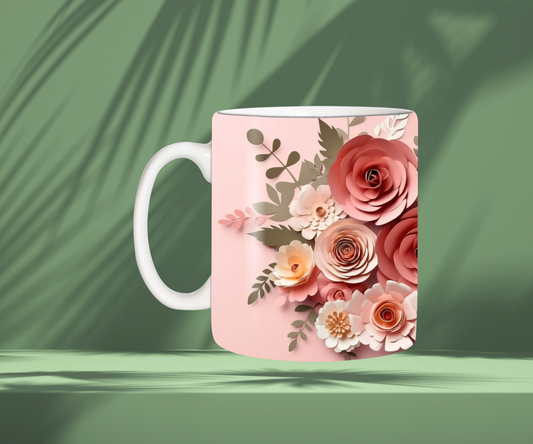 Tasse rose à fleurs 💐