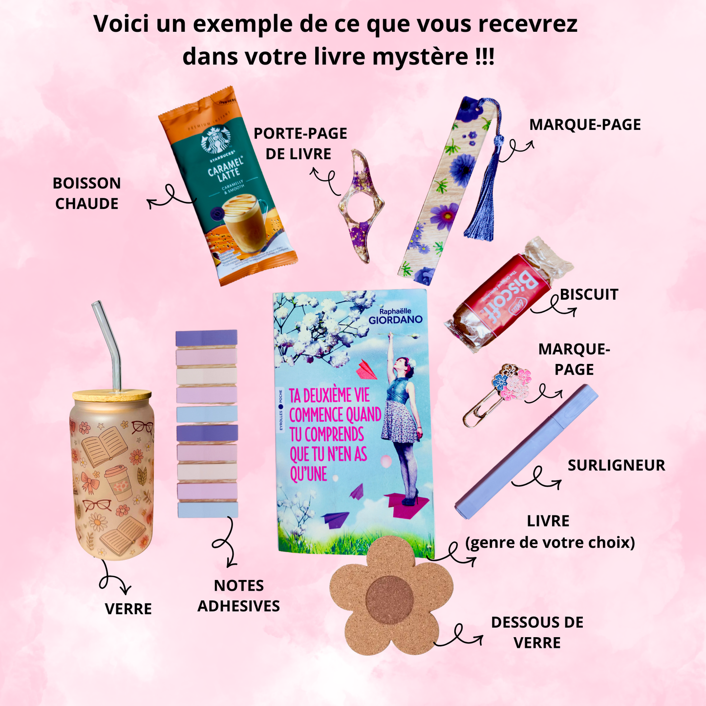 Coffret verre + livre mystère 🌟
