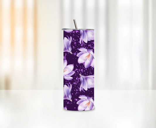 Fleurs violettes & prénom🌷