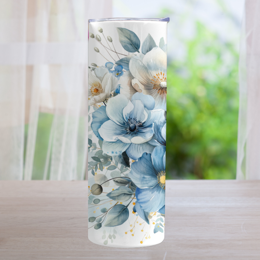 Gourde à fleurs bleues 💐