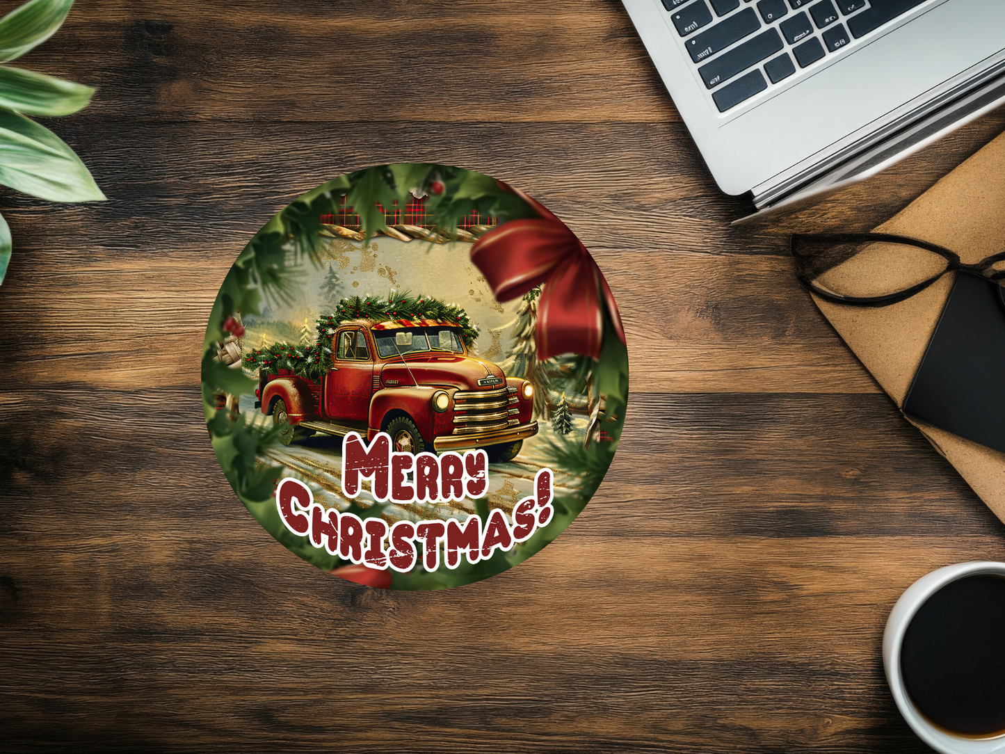 Tapis de souris camionnette "merry Christmas" 🤩
