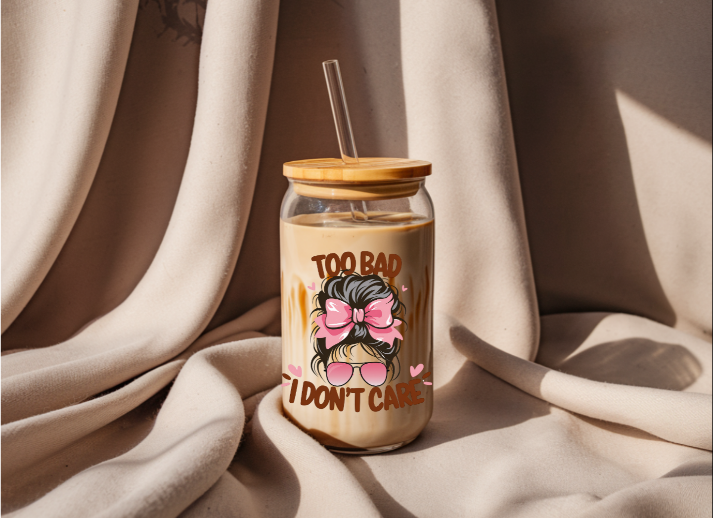 Verre femme « dommage que je m’en fiche »♀️