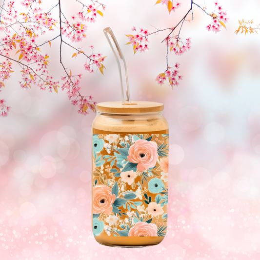 Magnifique verre à fleurs & prénom 💐