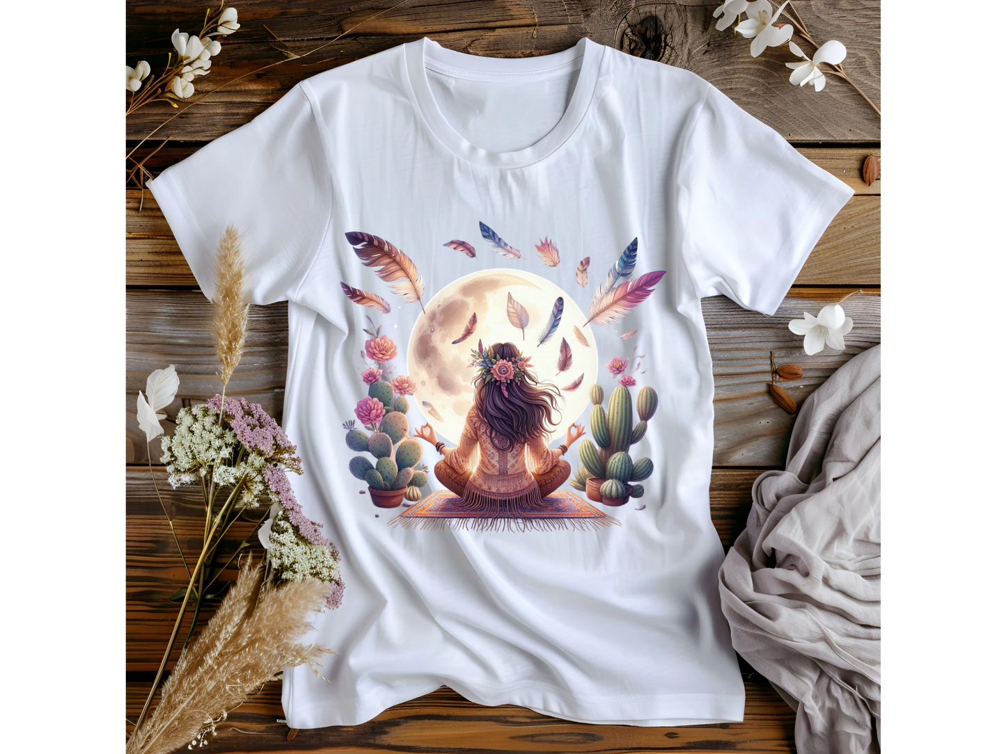 T-shirt femme plumes 🪴