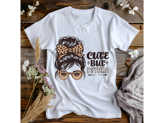 T-shirt femme « mignon mais psychopathe »🪴