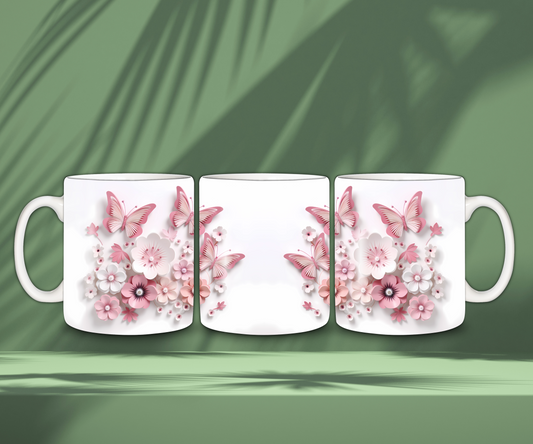 Tasse fleurs et papillons 🦋