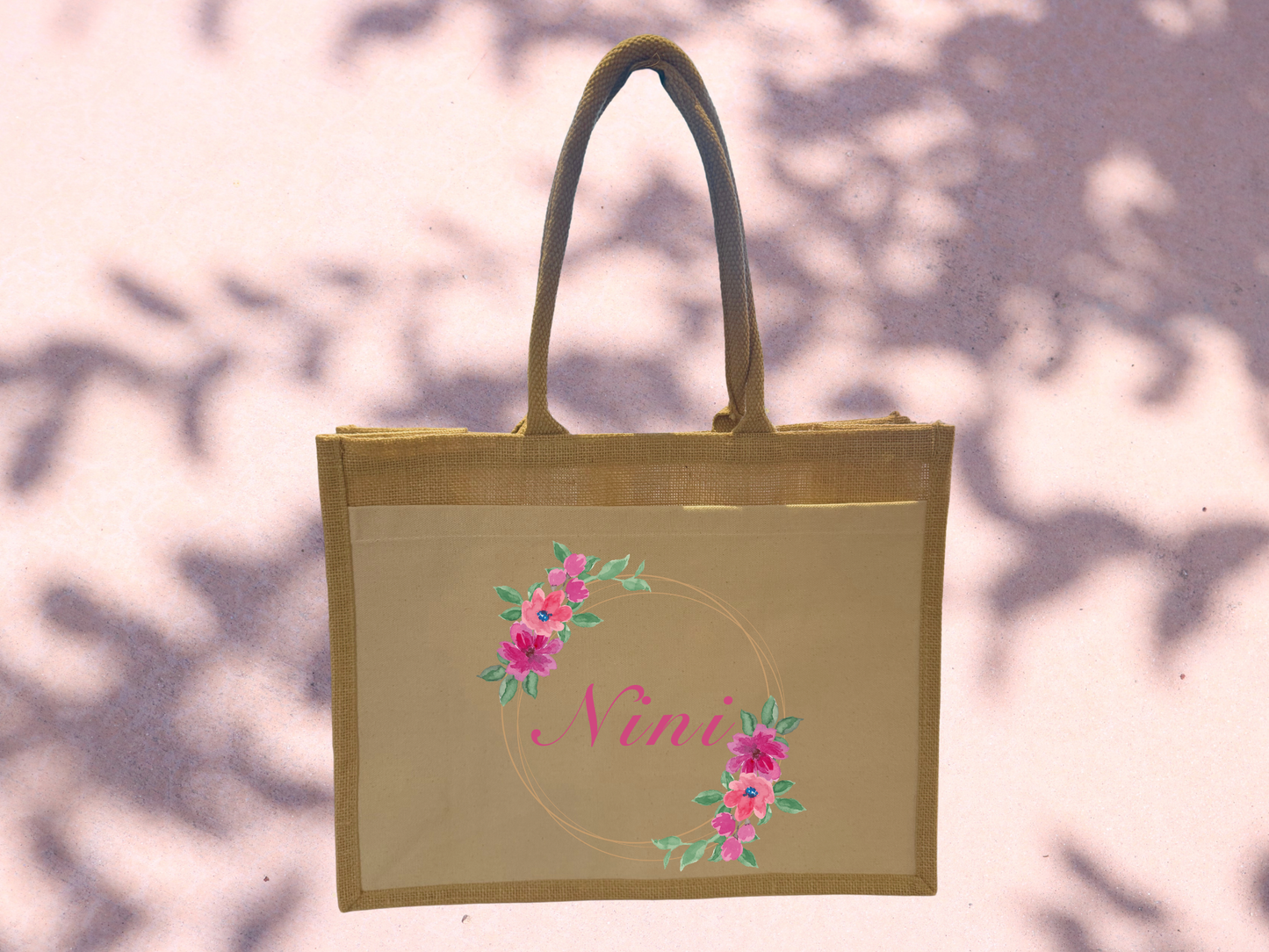 Sac fourre-tout fleurs roses 🌺