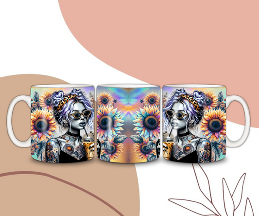 Tasse femme fleurs de tournesol 🌻