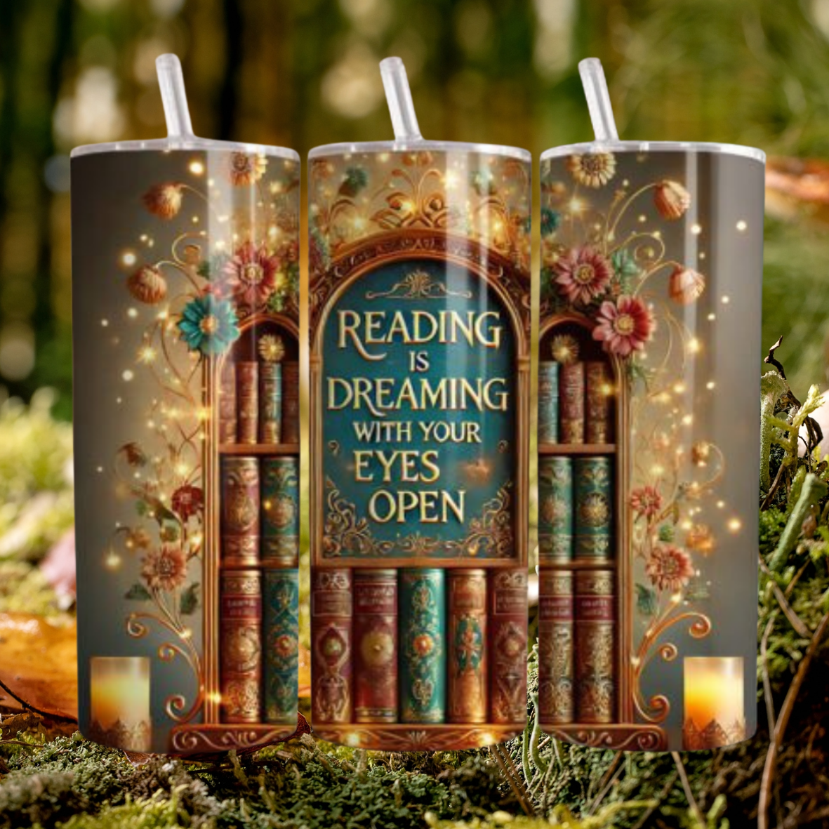 Gourde "Lire c'est rêver les yeux ouverts"  📚