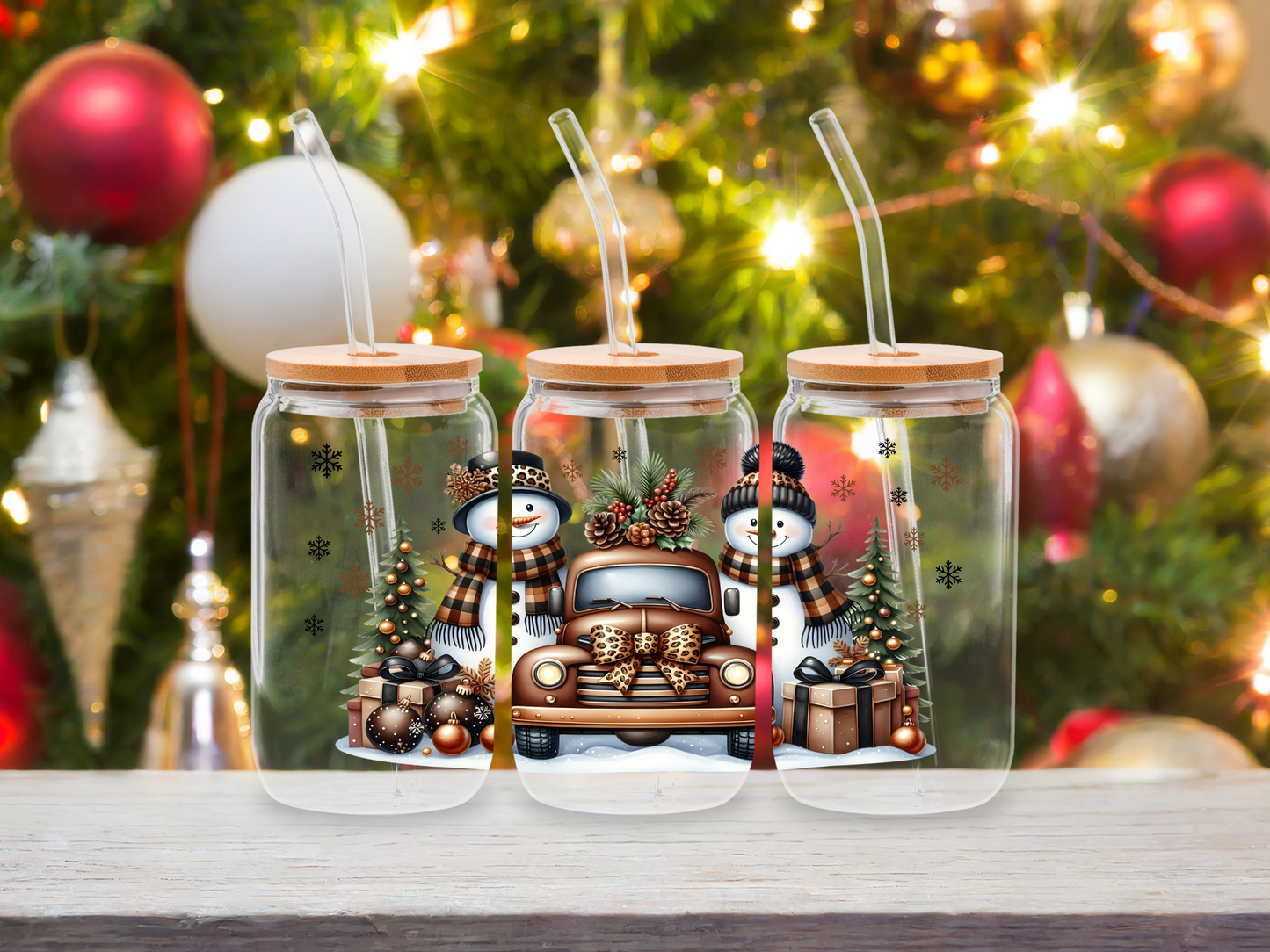 Bonhommes de neige et camionnette ⛄️