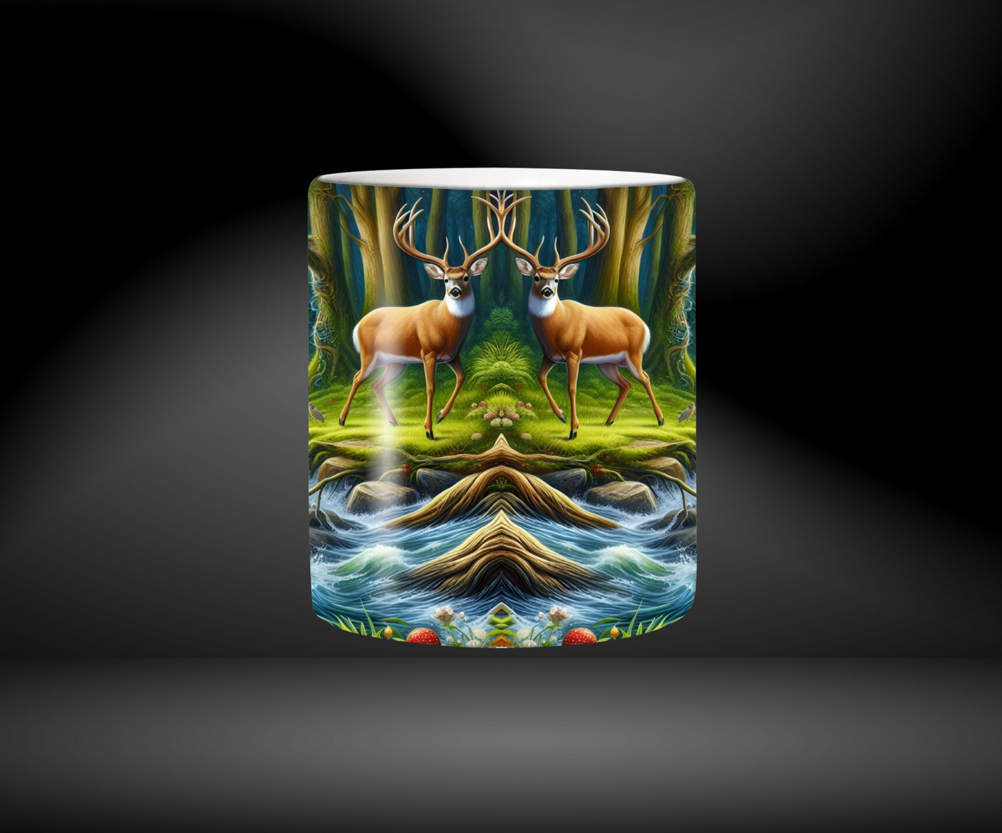 Tasse cerf et poisson 🐟