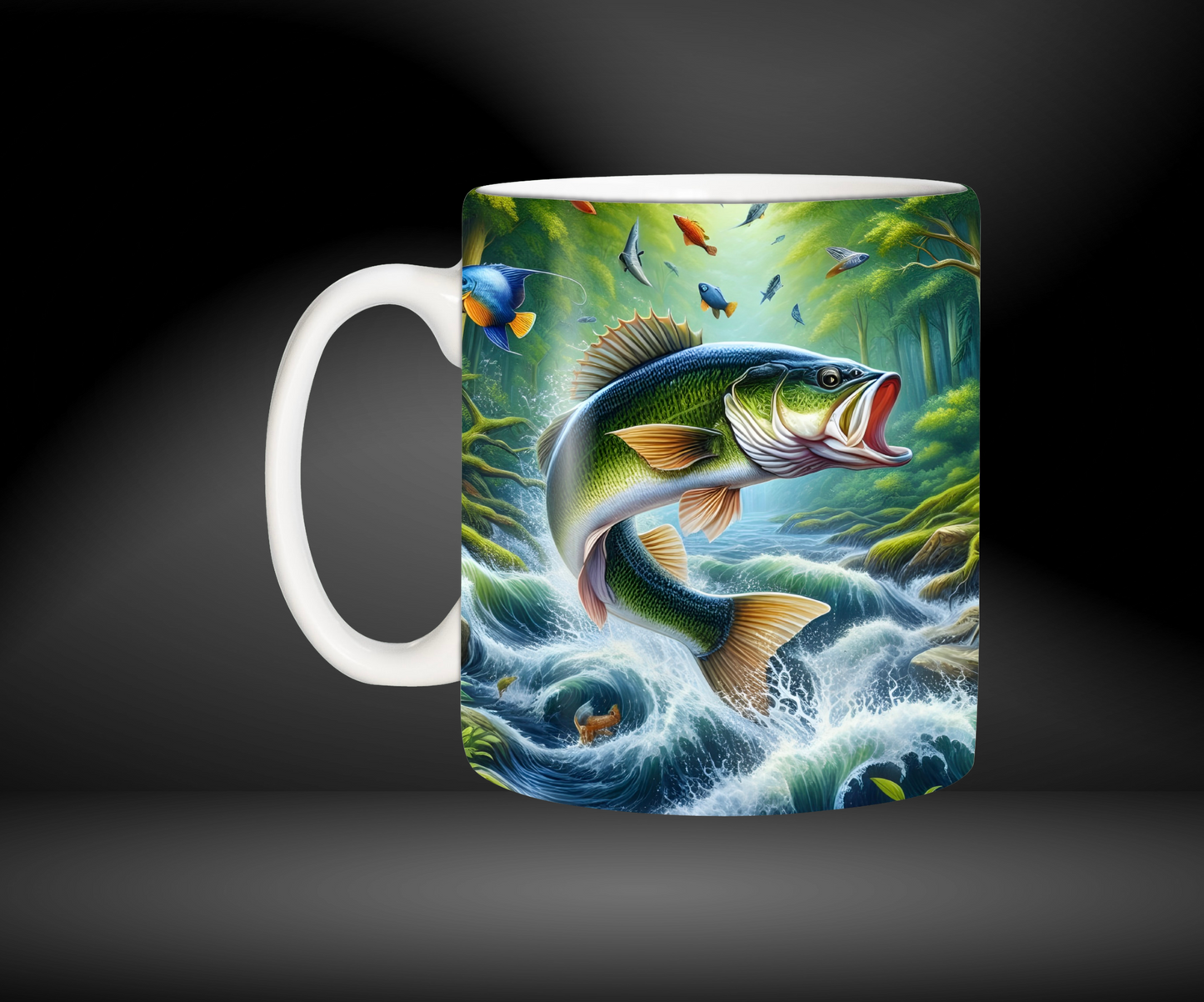 Tasse cerf et poisson 🐟