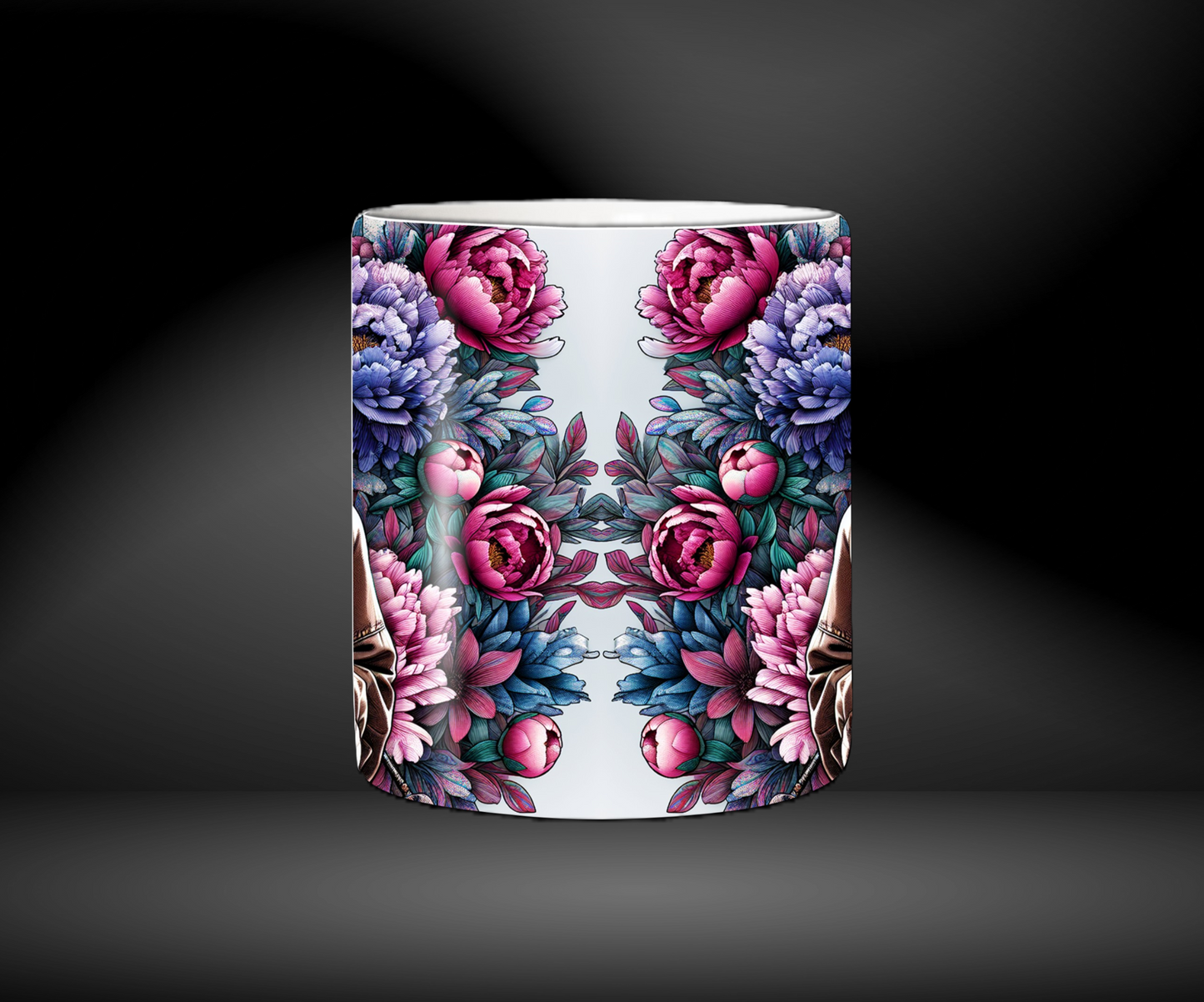 Tasse femme et fleurs 🌸