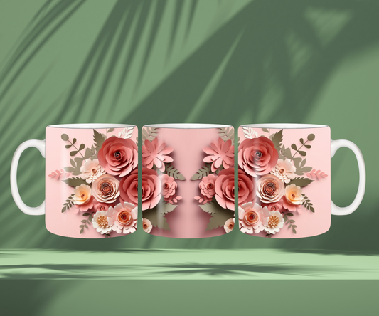 Tasse rose à fleurs 💐
