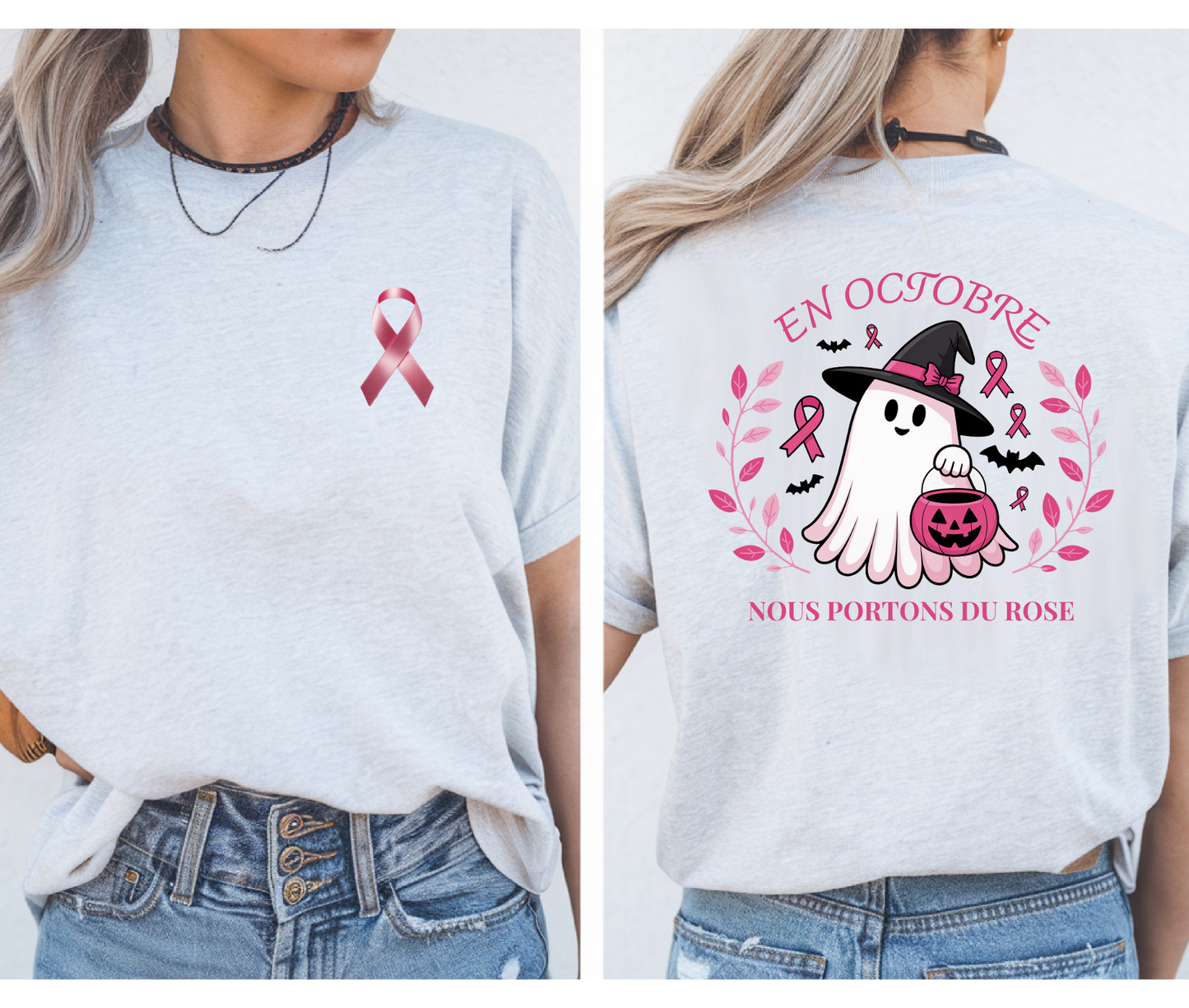 T-shirt « en octobre nous partons du rose » 🎀