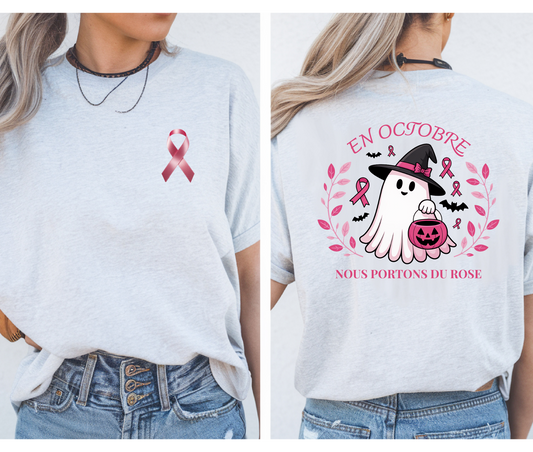 T-shirt « en octobre nous partons du rose » 🎀