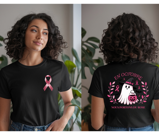 T-shirt « en octobre nous partons du rose » 🎀