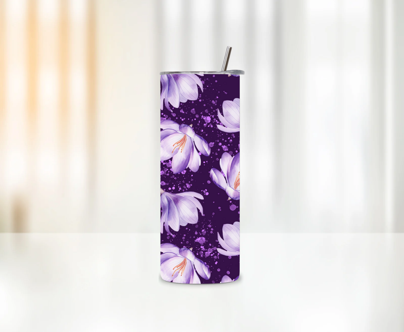 Fleurs violettes & prénom🌷