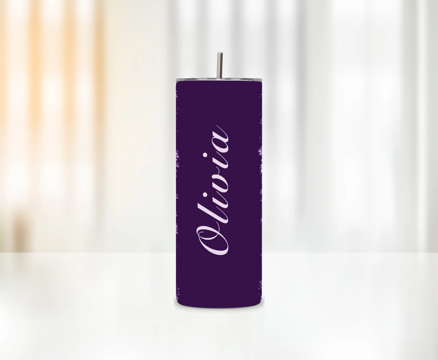 Fleurs violettes & prénom🌷