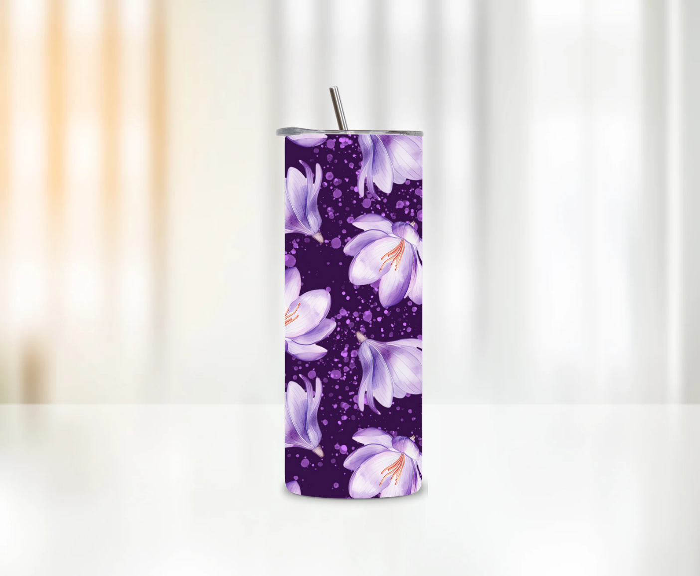 Fleurs violettes & prénom🌷