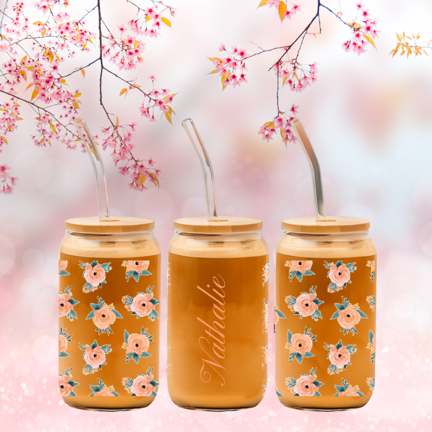 Verre à fleurs & prénom 🌸