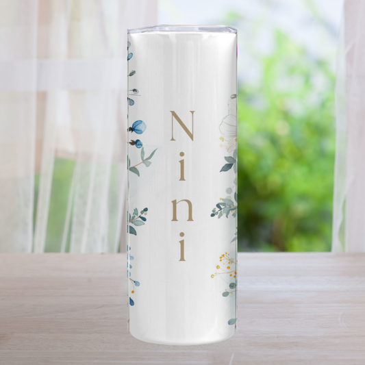 Gourde à fleurs bleues 💐