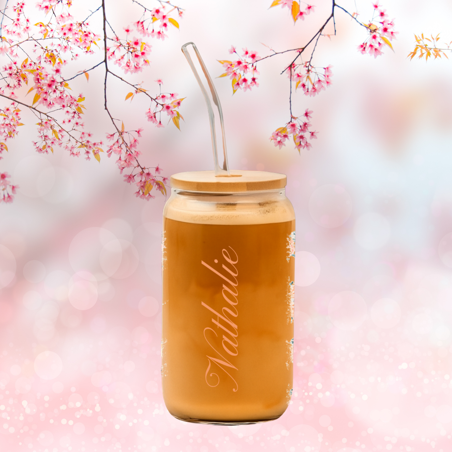 Verre à fleurs & prénom 🌸