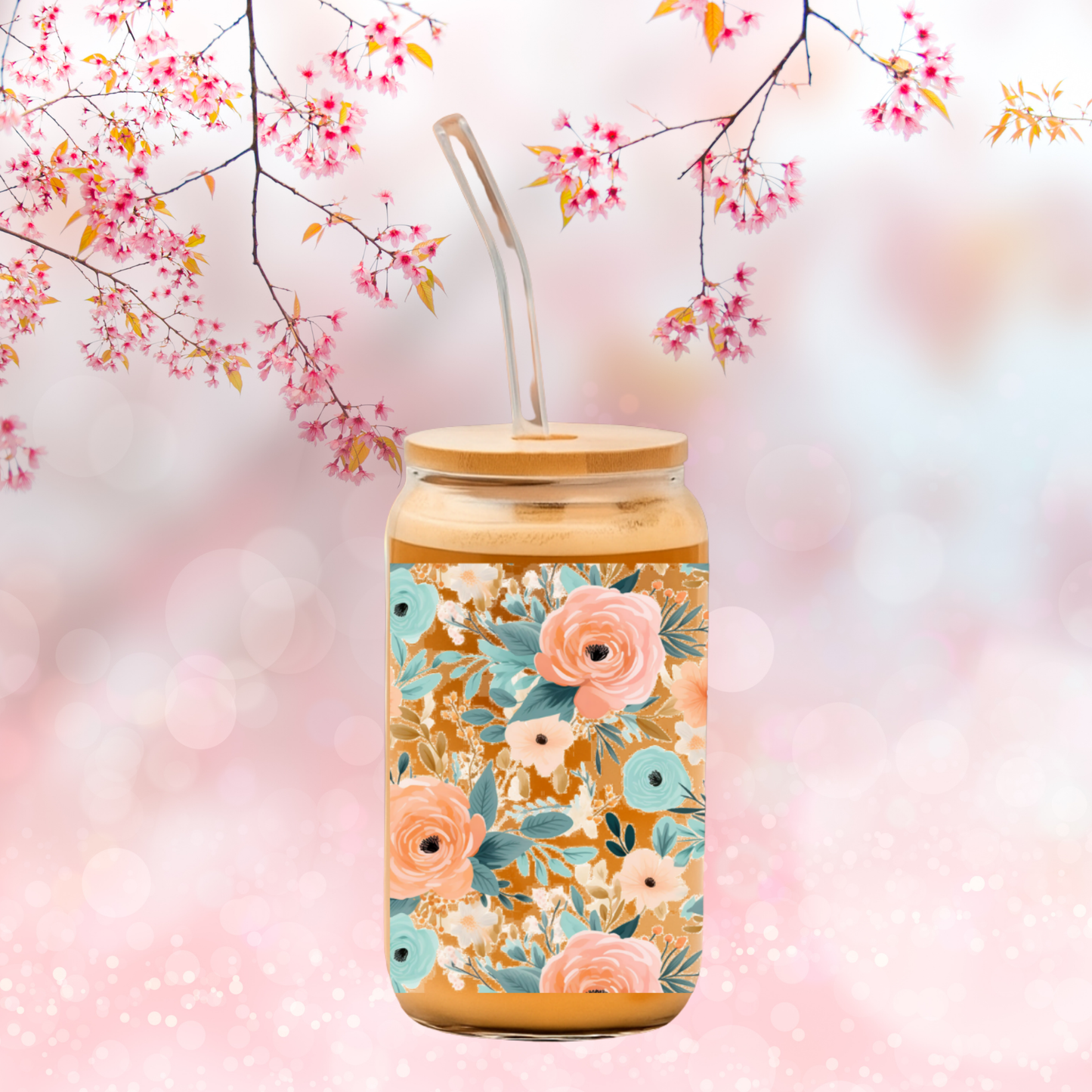 Magnifique verre à fleurs & prénom 💐